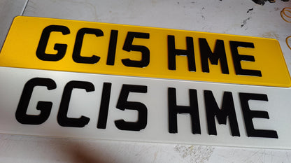 3D Gel Show Number Plates