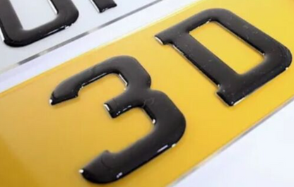 3D Gel Show Number Plates