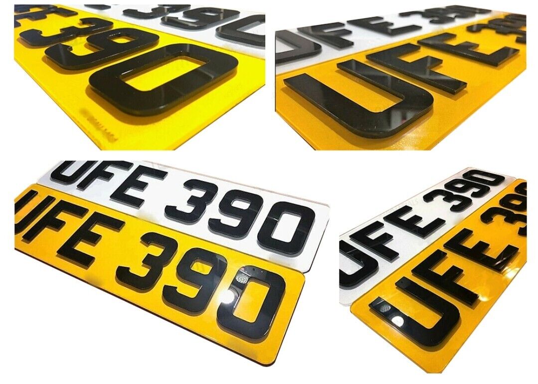 14 x 4D Acrylic Raised Letters for Number Plates