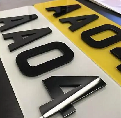 4D Acrylic Show Number Plates